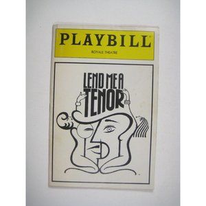 Lend Me A Tenor Playbill 1990 Royale Philip Bosco Ron Holgate Jerry Zaks TEAR